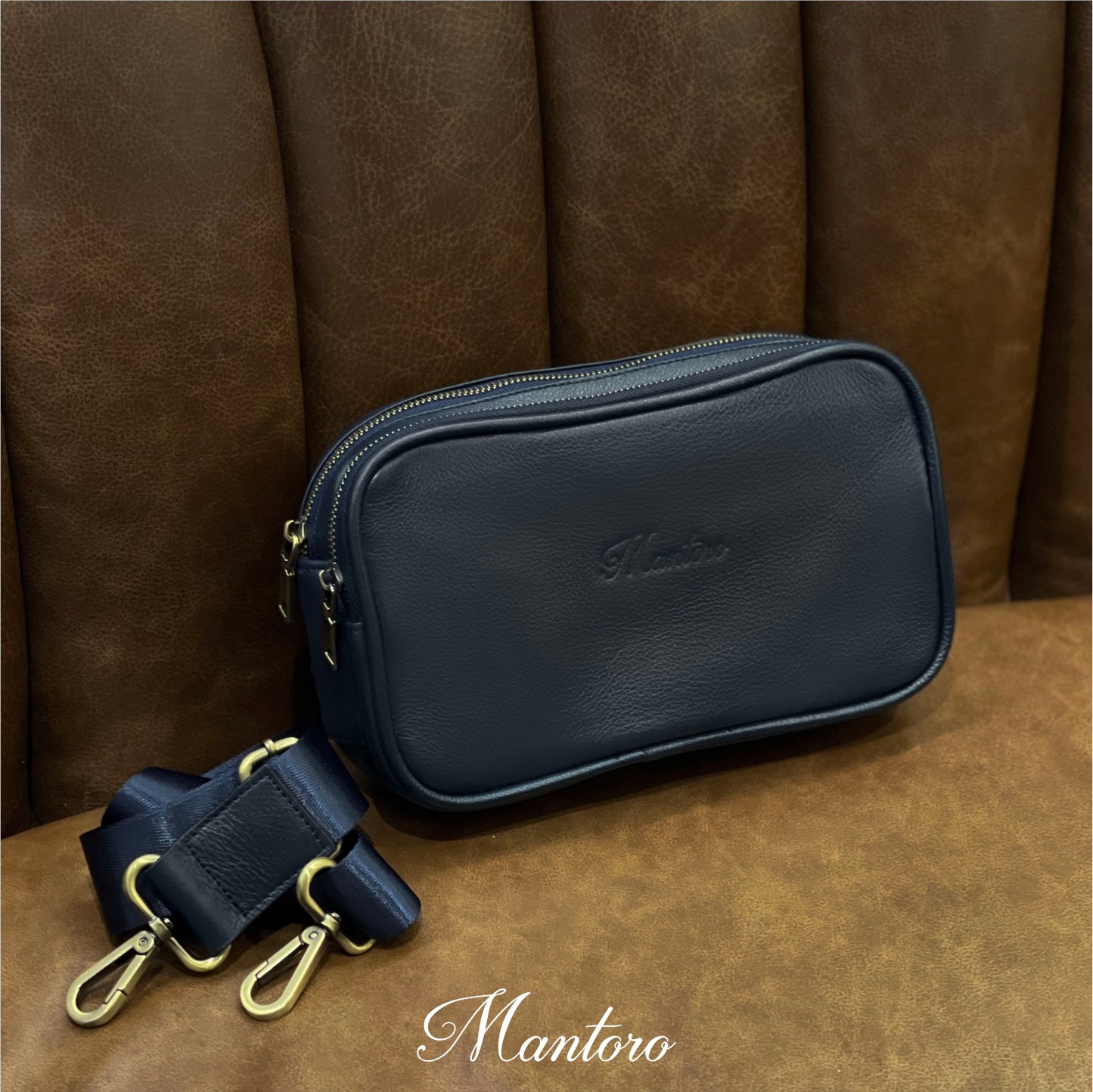 Crossbody Doble Compartimento 100% cuero vacuno