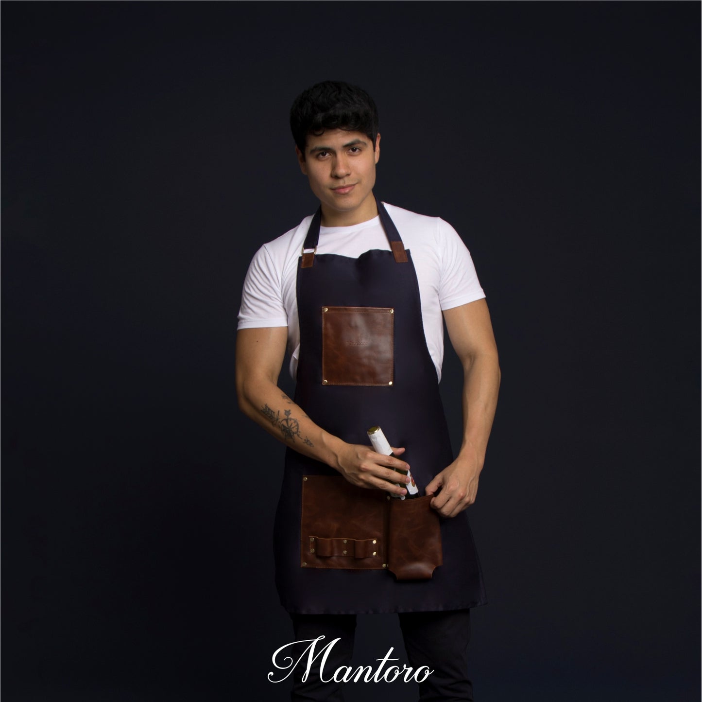 Mandil parillero azul Mantoro