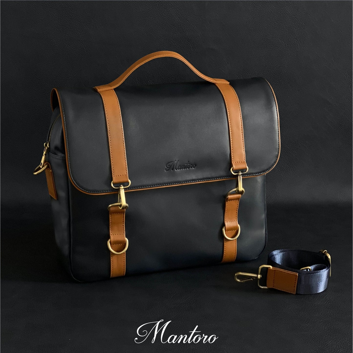 Messenger bag cuero vegano