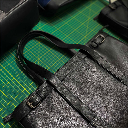 Maleta tote bag hecho en cuero vacuno para hombres
